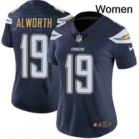 Womens Nike Los Angeles Chargers 19 Lance Alworth Elite Navy Blue Team Color NFL Jersey